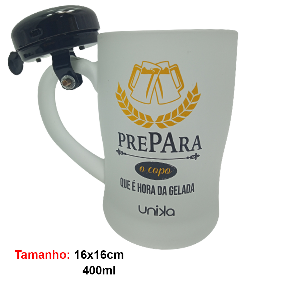 CANECA CHOPP CAMPAINHA PREPARA 400ML  REF: 3047