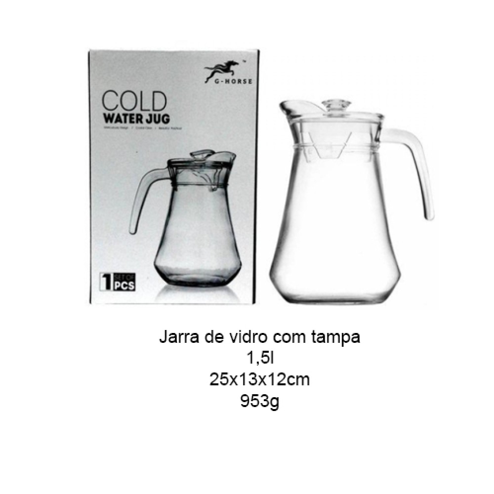 JARRA COM TAMPA EM VIDRO 1,5L REF: 16111/184