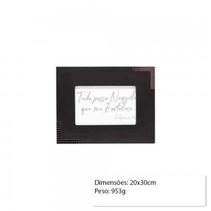 PORTA RETRATO MDF PRETO 20X30 REF: PF-1240-7