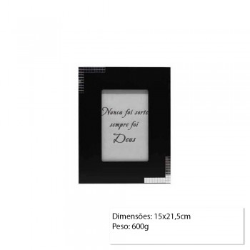 PORTA RETRATO MDF 15X21 PRETO E PRATA REF: PF-1243-6 PORTA RETRATO MDF 15X21 PRETO E PRATA REF: PF-1243-6