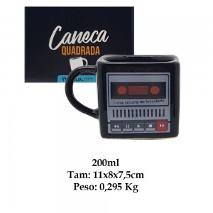 CANECA PORCELANA TRILA SONORA 200ML  REF:CQ005 CANECA PORCELANA TRILA SONORA 200ML  REF:CQ005