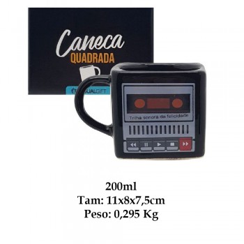 CANECA PORCELANA TRILA SONORA 200ML  REF:CQ005