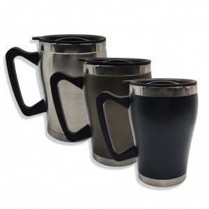 CANECA COM TAMPA EM INOX E PLÁSTICO 320ML  REF: MG-9035 CANECA COM TAMPA EM INOX E PLÁSTICO 320ML  REF: MG-9035