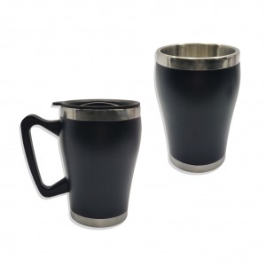 CANECA COM TAMPA EM INOX E PLÁSTICO 320ML  REF: MG-9035 CANECA COM TAMPA EM INOX E PLÁSTICO 320ML  REF: MG-9035