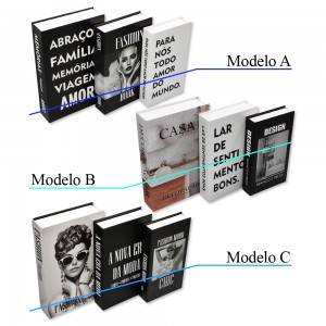 KIT COM 3 CAIXAS DECORATIVAS "LIVRO FALSO" EM PAPEL REF: DV80047