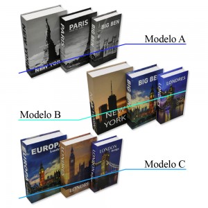 KIT COM 3 CAIXAS DECORATIVAS "LIVRO FALSO" EM PAPEL REF: DV80159