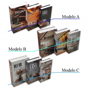 KIT COM 3 CAIXAS DECORATIVAS "LIVRO FALSO" EM PAPEL REF: DV80160