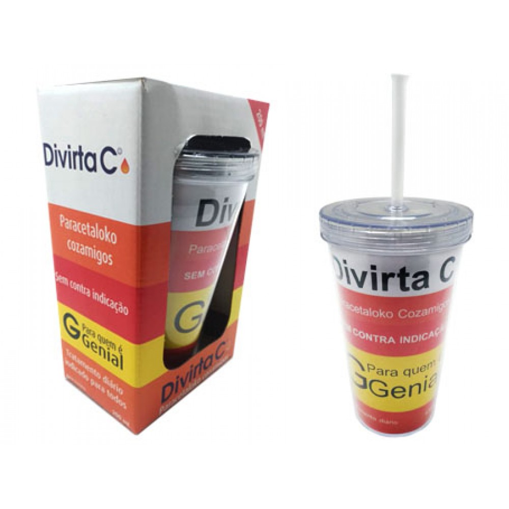 COPO C/CANUDO DIVIRTA-C 470ML