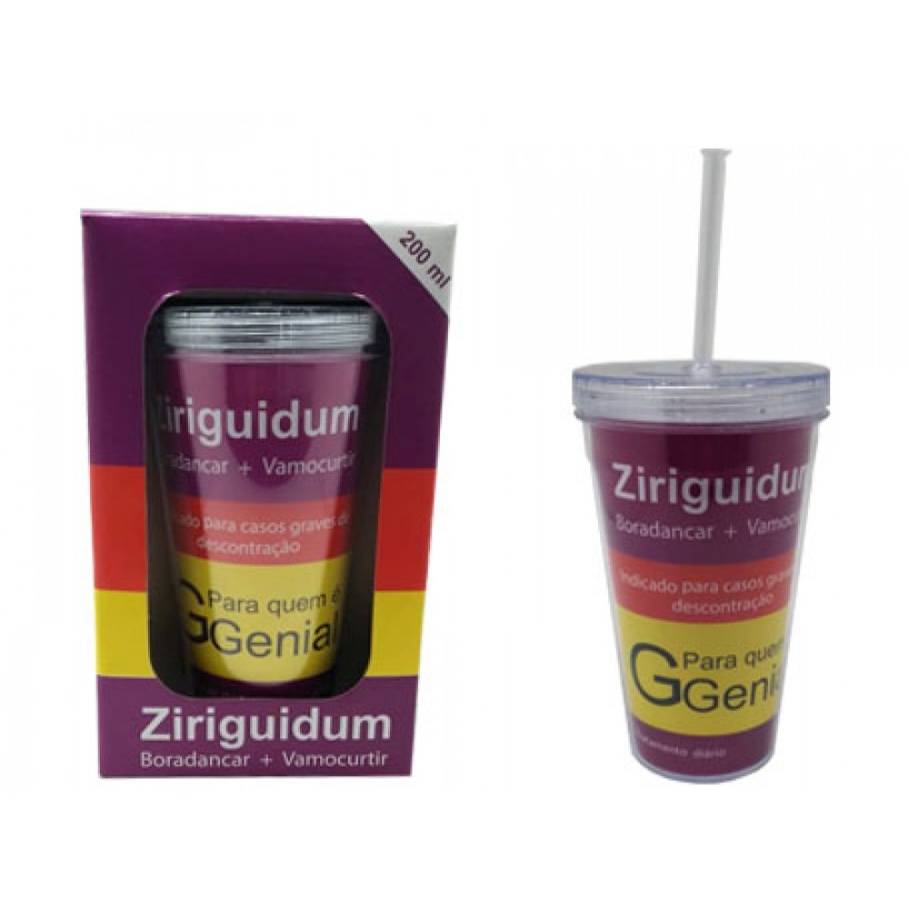 COPO C/CANUDO ZIRIGUIDUM 470ML