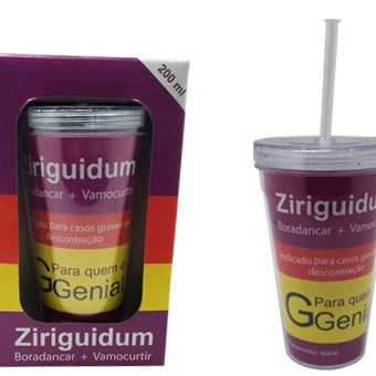 COPO C/CANUDO ZIRIGUIDUM 470ML