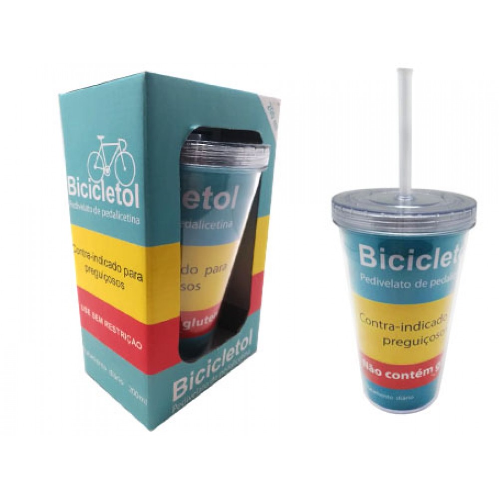 COPO C/CANUDO BICICLETOL 470ML