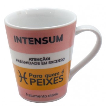 CANECA PORCELANA PEIXES 290ML