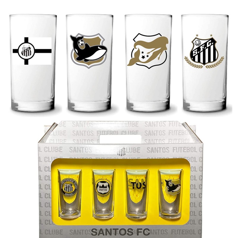 KIT 4 COPOS DO SANTOS 300ML REF: 770037 KIT 4 COPOS DO SANTOS 300ML REF: 770037