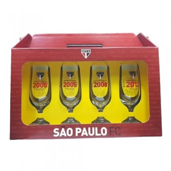 TACA CERVEJA C/ 4 PCS 300ML SAO PAULO 