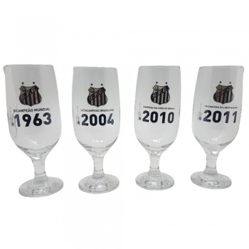 TAÇA CERVEJA COM 4 PEÇAS 300ML SANTOS REF: 774037 TAÇA CERVEJA COM 4 PEÇAS 300ML SANTOS REF: 774037
