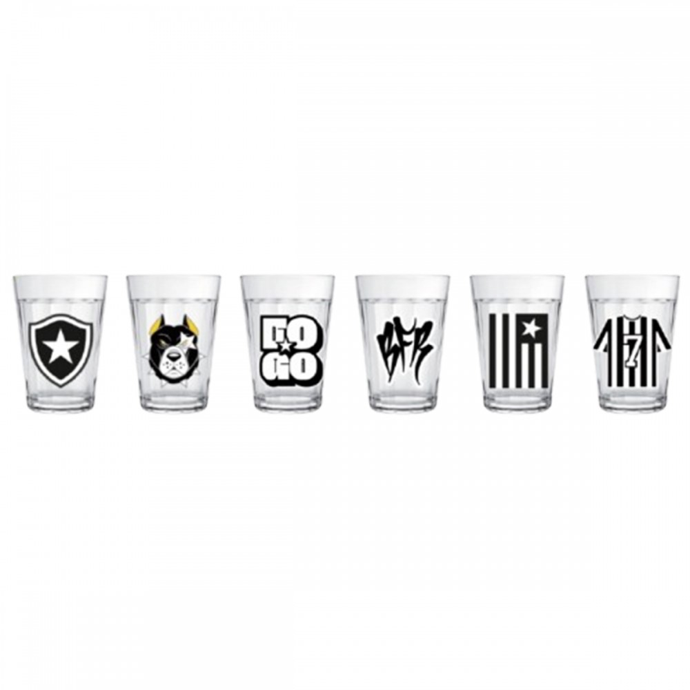 KIT 6 COPOS AMERICANO 190ML MODELO BOTAFOGO EM VIDRO REF: 2916032 KIT 6 COPOS AMERICANO 190ML MODELO BOTAFOGO EM VIDRO REF: 2916032