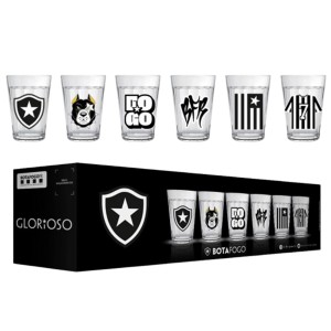 KIT 6 COPOS AMERICANO 190ML MODELO BOTAFOGO EM VIDRO REF: 2916032 KIT 6 COPOS AMERICANO 190ML MODELO BOTAFOGO EM VIDRO REF: 2916032