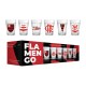 KIT 6 COPOS AMERICANOS MODELO  FLAMENGO EM VIDRO 190ML REF: 2916033