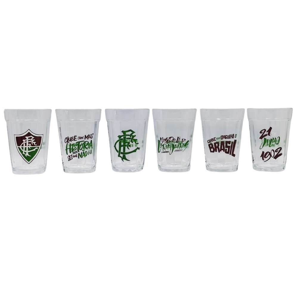 KIT 6 COPOS AMERICANO 190ML MODELO FLUMINENSE EM VIDRO REF: 2916035 KIT 6 COPOS AMERICANO 190ML MODELO FLUMINENSE EM VIDRO REF: 2916035