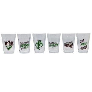 KIT 6 COPOS AMERICANO 190ML MODELO FLUMINENSE EM VIDRO REF: 2916035 KIT 6 COPOS AMERICANO 190ML MODELO FLUMINENSE EM VIDRO REF: 2916035
