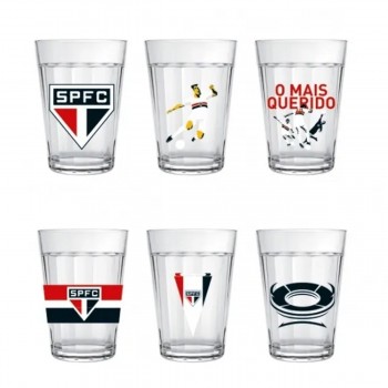 KIT 6 COPOS AMERICANOS MODELO SÃO PAULO EM VIDRO 190ML REF: 2916036