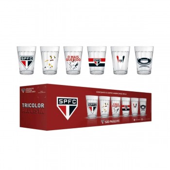 KIT 6 COPOS AMERICANOS MODELO SÃO PAULO EM VIDRO 190ML REF: 2916036