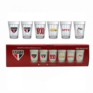 KIT 6 COPOS AMERICANOS MODELO SÃO PAULO EM VIDRO 190ML REF: 2916036 KIT 6 COPOS AMERICANOS MODELO SÃO PAULO EM VIDRO 190ML REF: 2916036