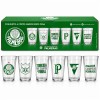 KIT 6 COPOS AMERICANOS MODELO PALMEIRAS DE VIDRO 190ML REF: 2916038