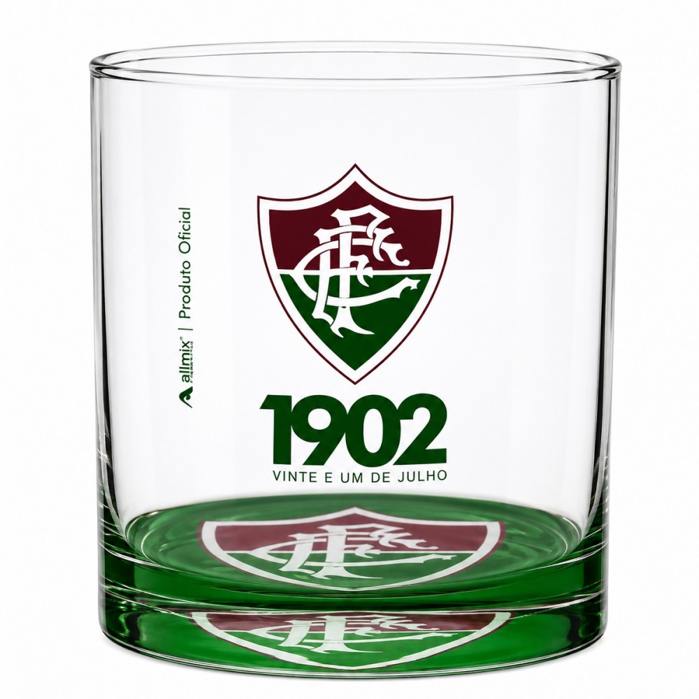 COPO CYLINDER ROCKS DE VIDRO 305ML MODELO FLUMINENSE REF: 750335