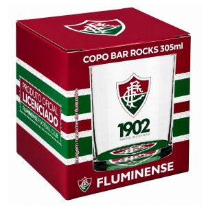 COPO CYLINDER ROCKS DE VIDRO 305ML MODELO FLUMINENSE REF: 750335