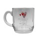 CANECA ASPEN LOVE MODELO CORAÇÕES EM VIDRO 300ML REF: 5909413