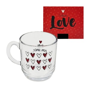 CANECA MODELO FEITO COM AMOR 300ML EM VIDRO REF: 5909414 CANECA MODELO FEITO COM AMOR 300ML EM VIDRO REF: 5909414