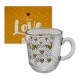 CANECA ASPEN LOVE GOLD MODELO CORAÇÕES EM VIDRO 300ML REF: 5909417