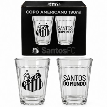 KIT 2 COPOS AMERICANOS MODELO SANTOS EM VIDRO 190ML REF: 2010337