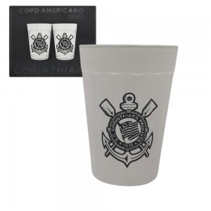 KIT 2 COPOS AMERICANOS MODELO CORINTHIANS EM VIDRO 190ML REF: 2010339 KIT 2 COPOS AMERICANOS MODELO CORINTHIANS EM VIDRO 190ML REF: 2010339
