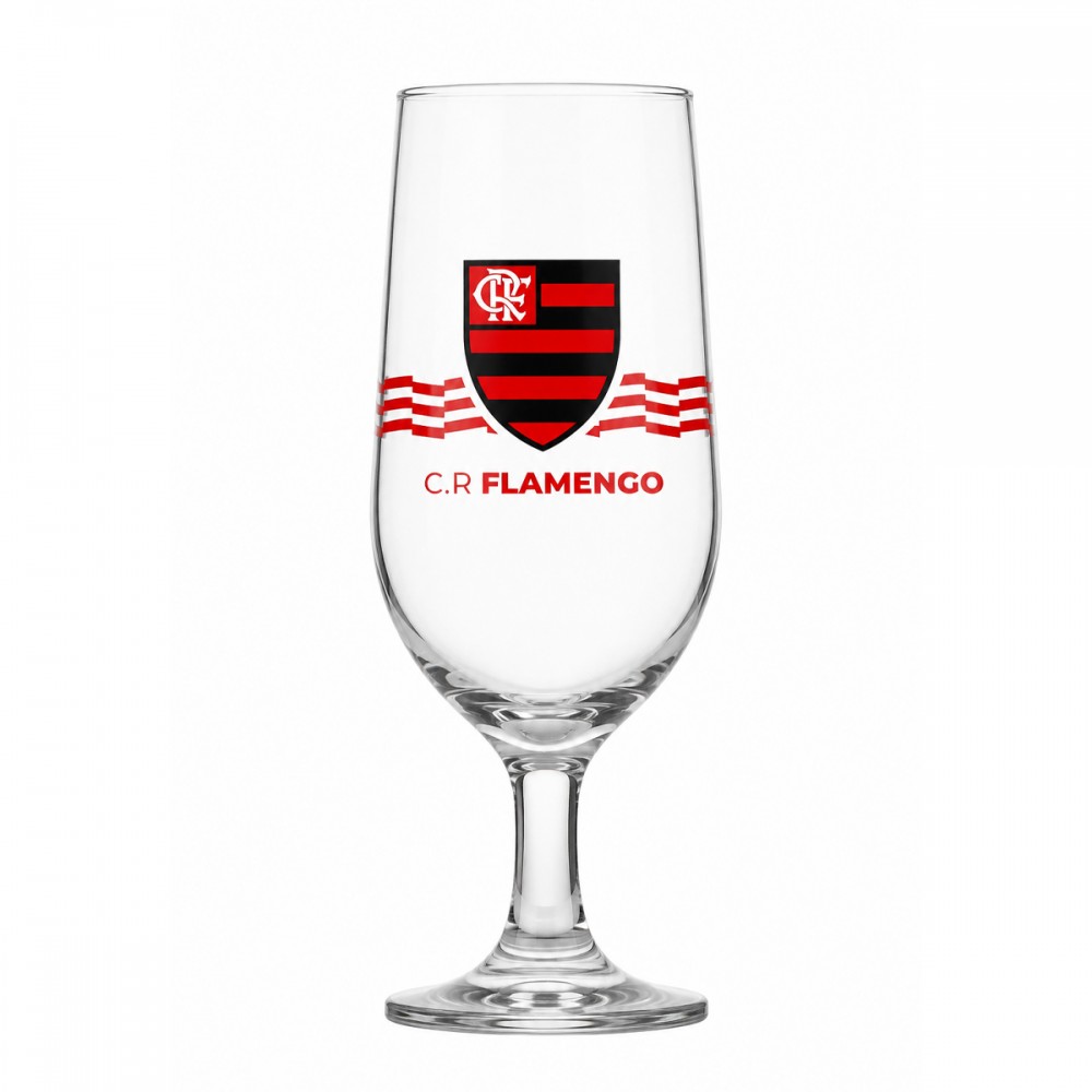 TAÇA CERVEJA FLORIPA DE VIDRO 300ML MODELO FLAMENGO REF: 7732133