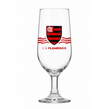 TAÇA CERVEJA FLORIPA DE VIDRO 300ML MODELO FLAMENGO REF: 7732133