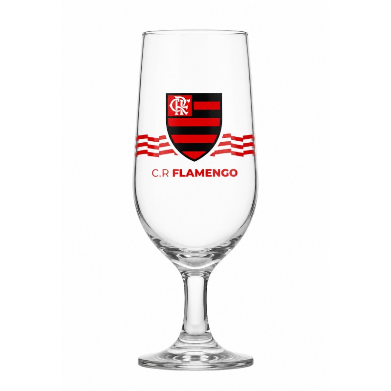 TAÇA CERVEJA FLORIPA DE VIDRO 300ML MODELO FLAMENGO REF: 7732133