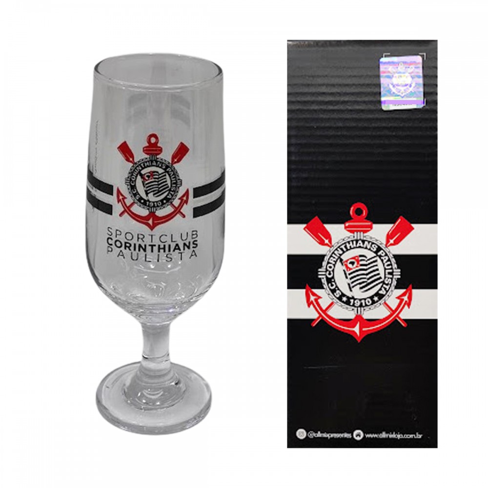 TAÇA MODELO CORINTHIANS 300ML EM VIDRO REF: 7732139