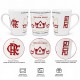 CANECA DE PORCELANA 290ML MODELO FLAMENGO REF: 223330
