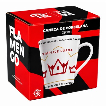 CANECA DE PORCELANA 290ML MODELO FLAMENGO REF: 223330 CANECA DE PORCELANA 290ML MODELO FLAMENGO REF: 223330