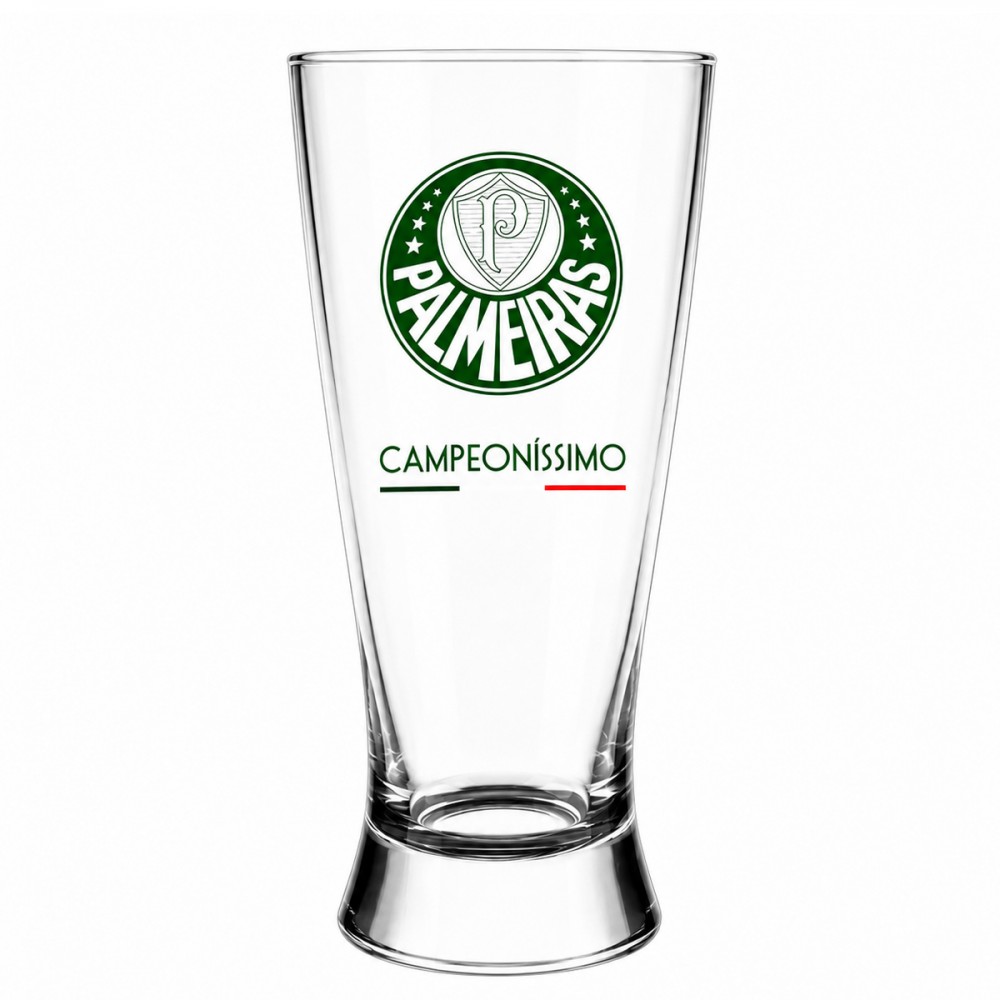COPO LAGER DE VIDRO 300ML MODELO PALMEIRAS REF: 507138