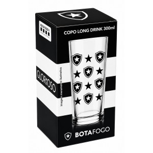 COPO CYLINDER DE VIDRO 300ML MODELO BOTAFOGO REF: 206032
