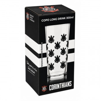 COPO CYLINDER DE VIDRO 300ML MODELO CORINTHIANS REF: 206039 COPO CYLINDER DE VIDRO 300ML MODELO CORINTHIANS REF: 206039