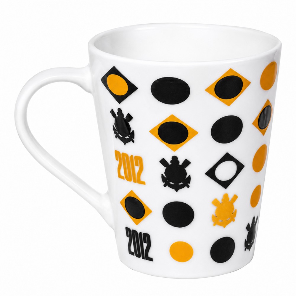 CANECA PORCELANA 290ML MODELO CORINTHIANS ÍCONES 2012 REF: 222390