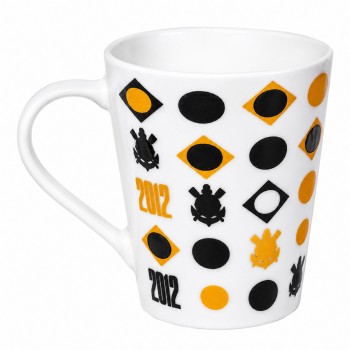 CANECA PORCELANA 290ML MODELO CORINTHIANS ÍCONES 2012 REF: 222390