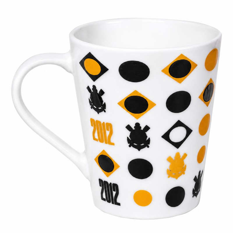 CANECA PORCELANA 290ML MODELO CORINTHIANS ÍCONES 2012 REF: 222390