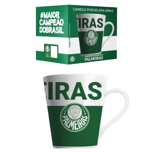 CANECA DE PORCELANA 290ML PALMEIRAS REF: 222380