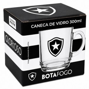 CANECA ASPEN DE VIDRO 300ML MODELO BOTAFOGO REF: 590932