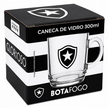 CANECA ASPEN DE VIDRO 300ML MODELO BOTAFOGO REF: 590932